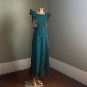 Vintage green apron dress